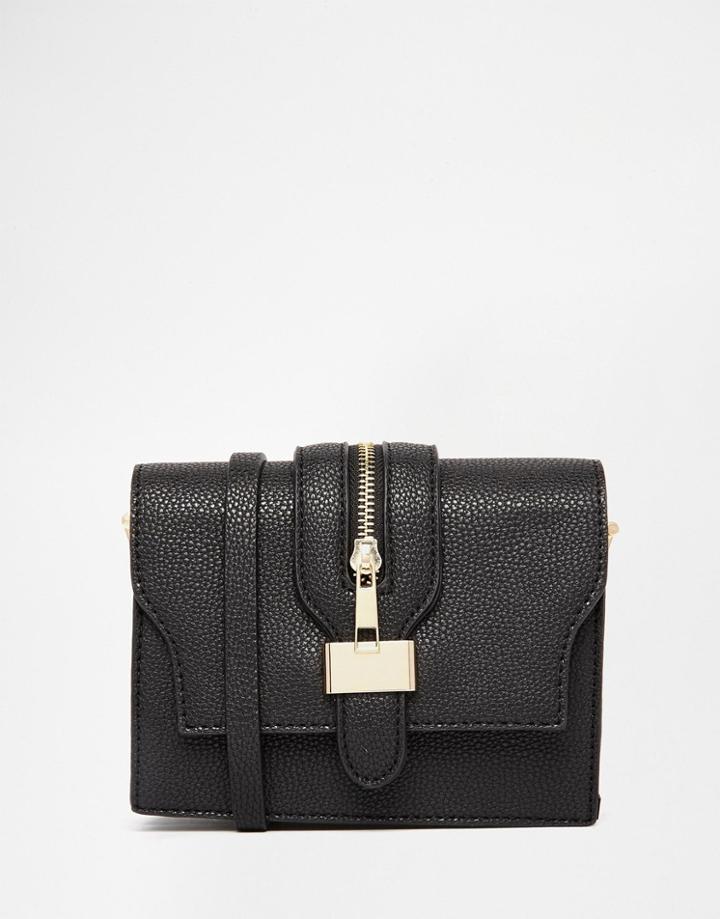 Vero Moda Cross Body Bag With Zip Detail - Black