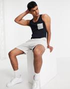 French Connection Pocket Tank In Navy-blues