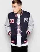 Majestic Yankees Letterman Jacket - Navy