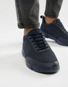 Asos Design Sneakers In Navy Mesh - Navy