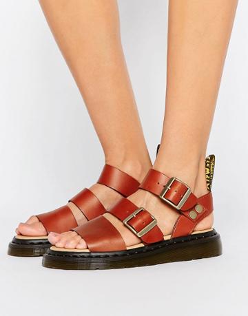 Dr Martens Gryphon Strap Flat Sandals - Tan