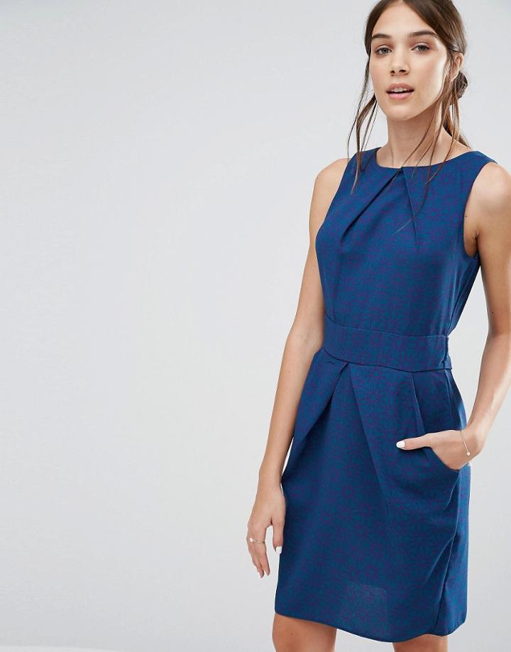 Closet Blu Floral Tulip Dress - Purple