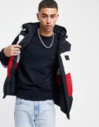 Tommy Hilfiger Chevron Color Block Jacket-navy