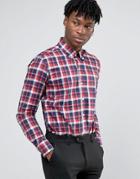 Penguin Formal Red Check Shirt - Red
