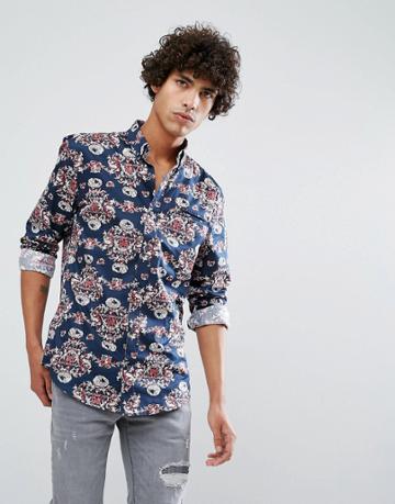 Clean Cut Copenhagen Multi Pailsley Rock And Roll Shirt - Red