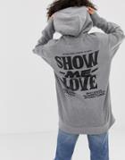 Cheap Monday Love Oversized Hoodie With Organic Cotton - Gray