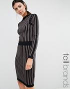 Y.a.s Tall Stripe Knitted Pencil Dress - Multi