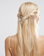 Asos Wedding Back Draping Crystal Hair Crown - Clear