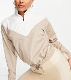South Beach Color Block Windbreaker Jacket In Neutral-multi
