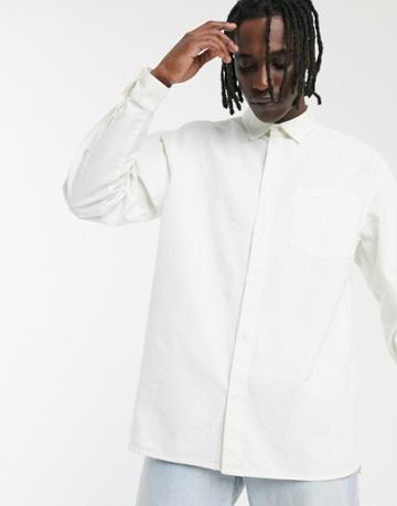 Weekday Kevin Shirt-white