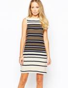 Warehouse Sleeveless Stripe Swing Dress - Multi