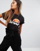 Ellesse Oversized T-shirt With Classic Logo - Black