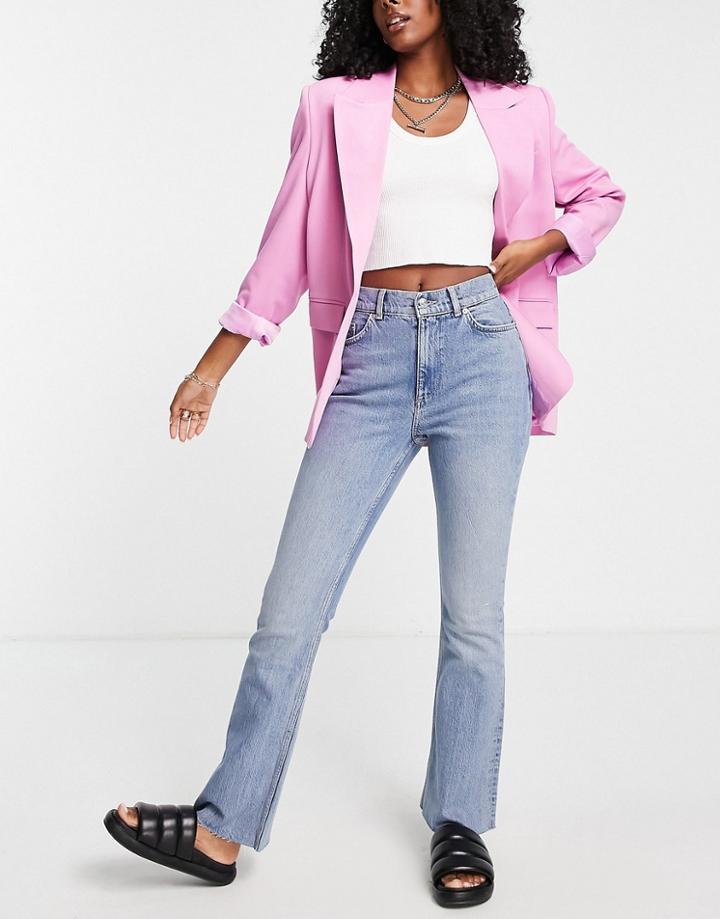 Asos Design 70's' Flare Jeans In Lightwash-blue