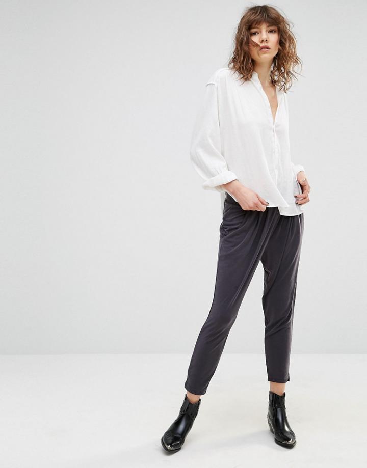 Mango Jersey Harem Pant - Gray