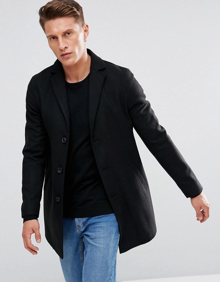 Stanley Adams Overcoat - Black