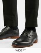 Kg By Kurt Geiger Wide Fit Brogues In Black Leather - Black