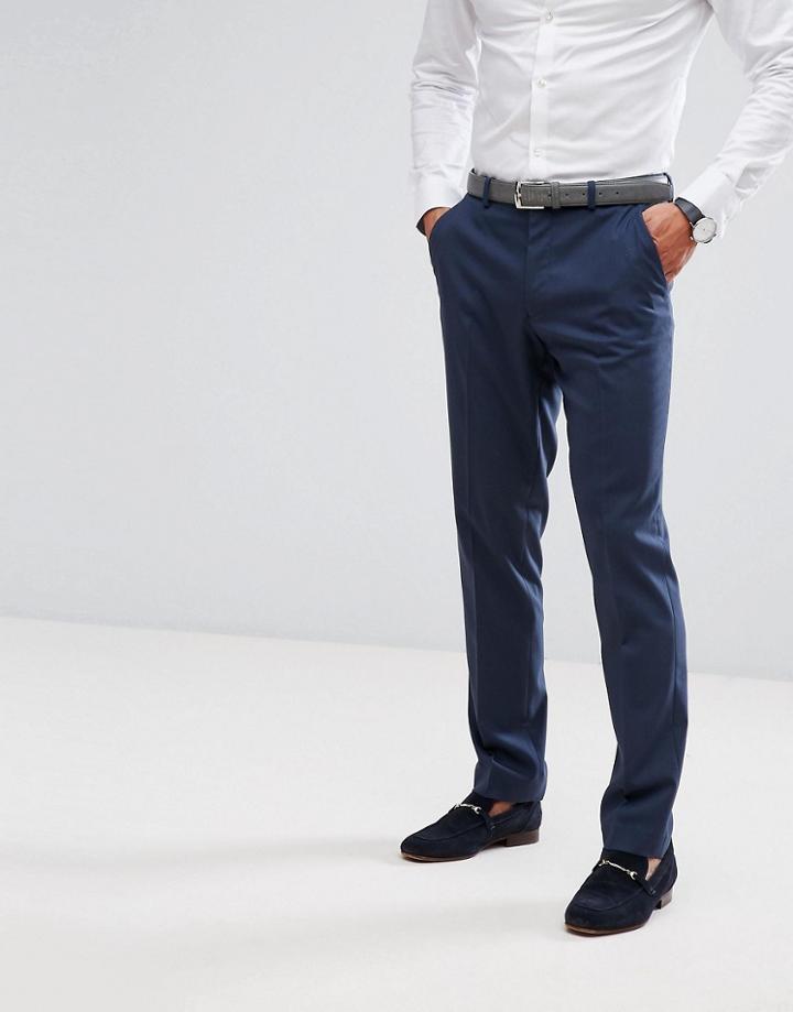 Asos Slim Suit Pants In Mid Blue - Blue