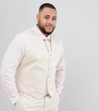 Asos Design Plus Wedding Skinny Suit Vest In Stretch Cotton In Stone - Gray