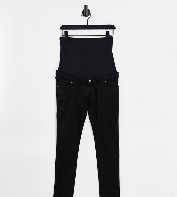 Topshop Maternity Over Bump Leigh Jeans In Black