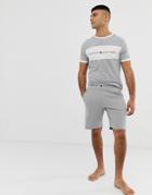 Tommy Hilfiger Lounge Short With Comfort Logo Waistband In Gray-grey