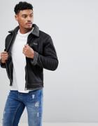 Nicce London Faux Shearling Jacket In Black - Black