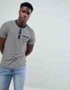 Ted Baker Stripe Grandad T-shirt - Navy