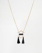 Ashiana Necklace With Geo Detail - Gold