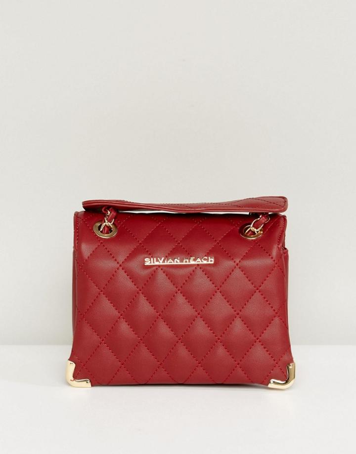 Silvian Heach Quilted Shoulder Bag - Red