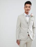 Harry Brown Wedding Donegal Slim Fit Suit Jacket - Tan