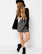Ebonie N Ivory Tapestry Wrap Front Mini Skirt - Multi