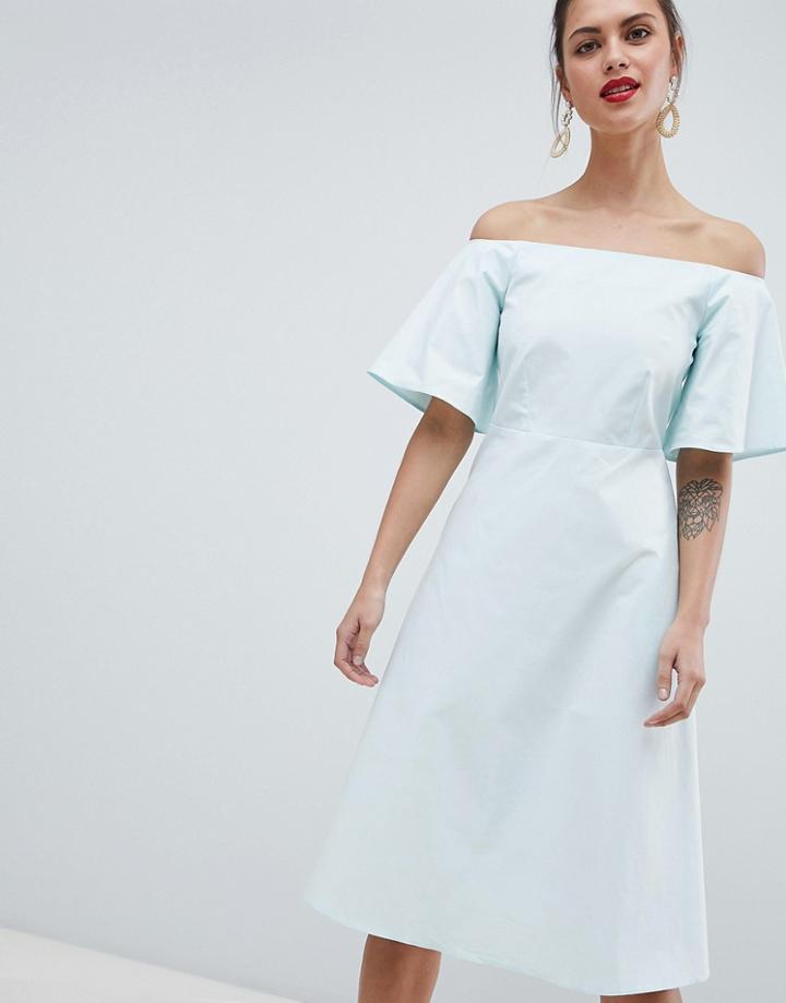 Closet London Off The Shoulder Dress - Green