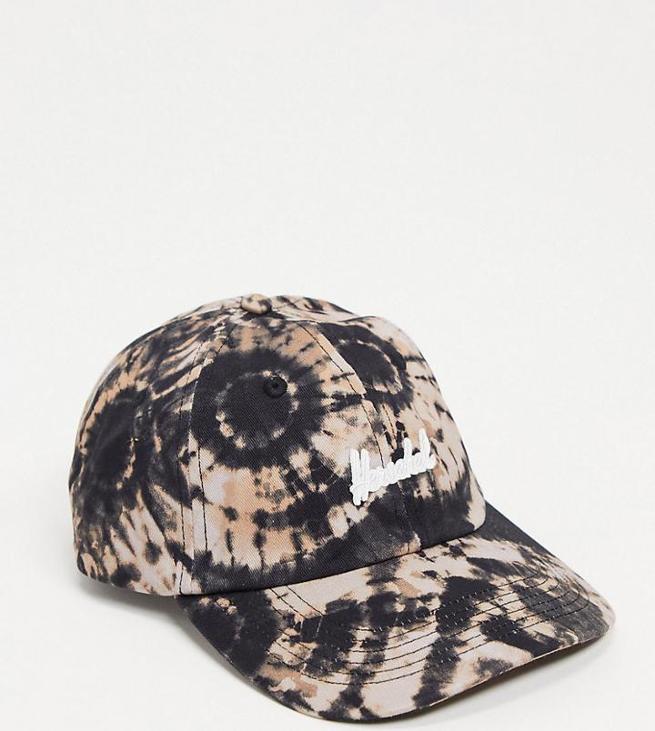 Herschel Supply Co Exclusive Sylas Baseball Cap In Bleach Tie Dye-black