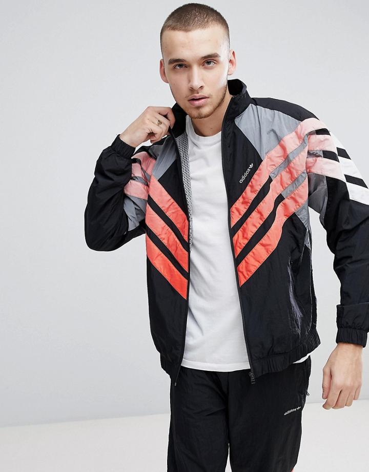 Adidas Originals Vintage Track Jacket In Black Cw4988 - Black
