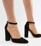 Truffle Collection Pointed Block Heels - Black