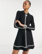 Ted Baker Sofiyya Skater Dress With Long Sleeves In Black