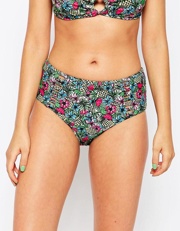 All About Eve Pina Colada High Waist Bikini Bottoms - Pina Colada