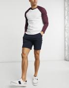 Farah Durrington Organic Cotton Shorts In Navy