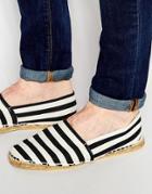 Asos Canvas Espadrilles With Wide Stripe