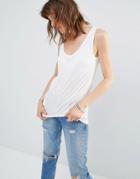 Mango Long Line Tank - White