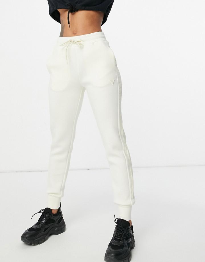 Guess Cuffed Sweatpants In Cream - Part Of A Set-white