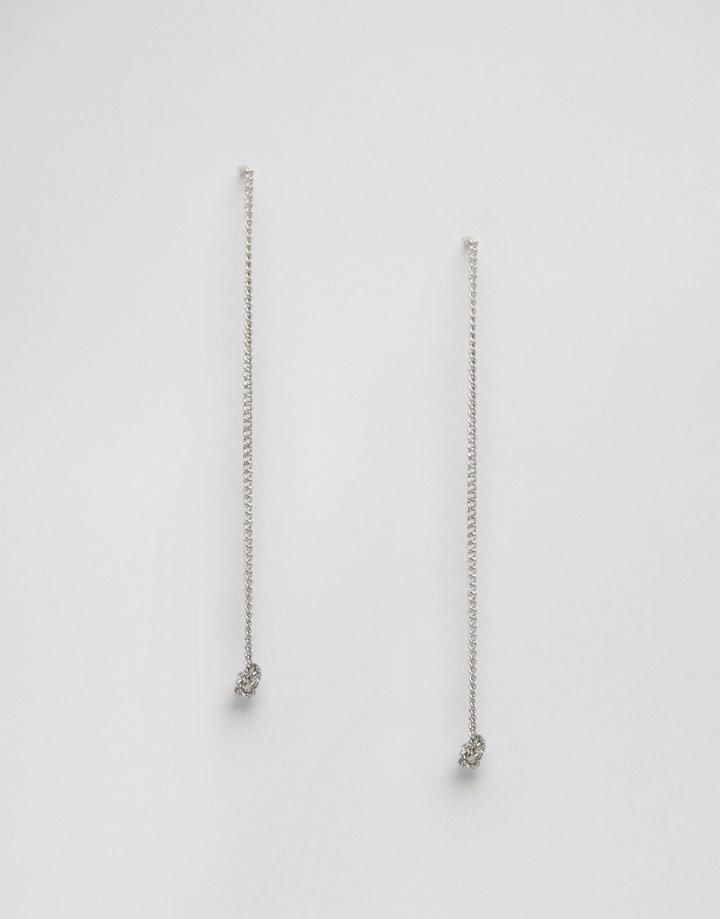 Cheap Monday Knot Earrings - Silver