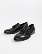 Zign Tassel Loafers In Black Leather - Black