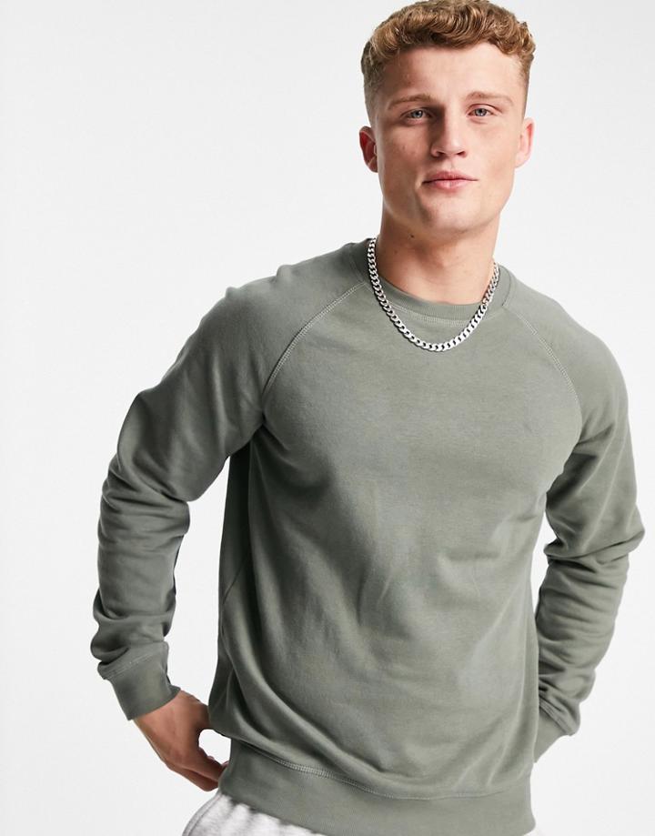 Only & Sons Crew Neck Sweat In Washed Green - Part Of A Set