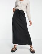 Vero Moda Pleated Midi Skirt In Black