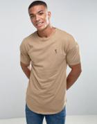 Religion T-shirt With Drop Shoulder - Beige