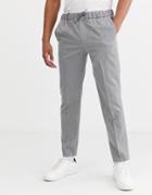 Jack & Jones Premium Drawstring Waist Pants In Light Gray