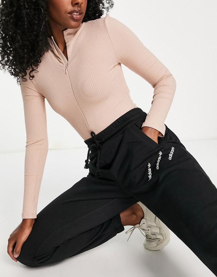 Adidas Originals Logomania Triple Logo Sweatpants In Black