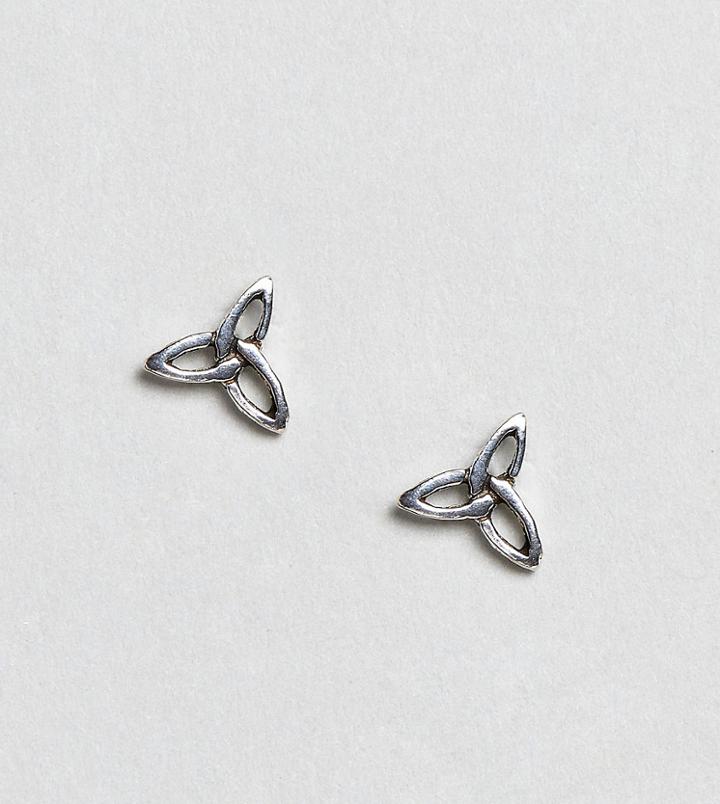 Kingsley Ryan Sterling Silver Celtic Stud Earrings - Silver