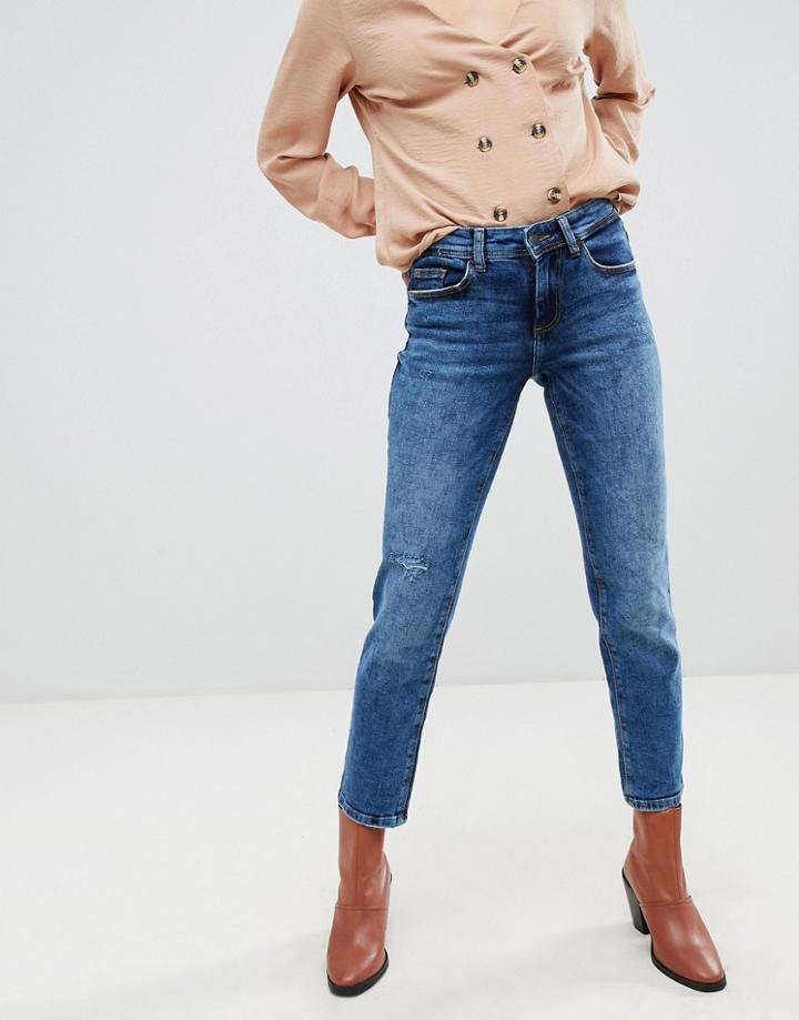 Jdy Straight Leg Jean In Blue
