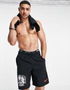 Nike Training Heavy Weights Graphic Shorts In Black